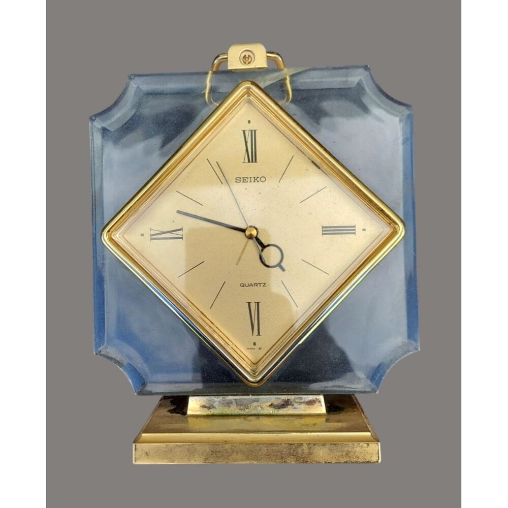 Vintage Seiko Quartz Mantle Desk Alarm Clock D20 L